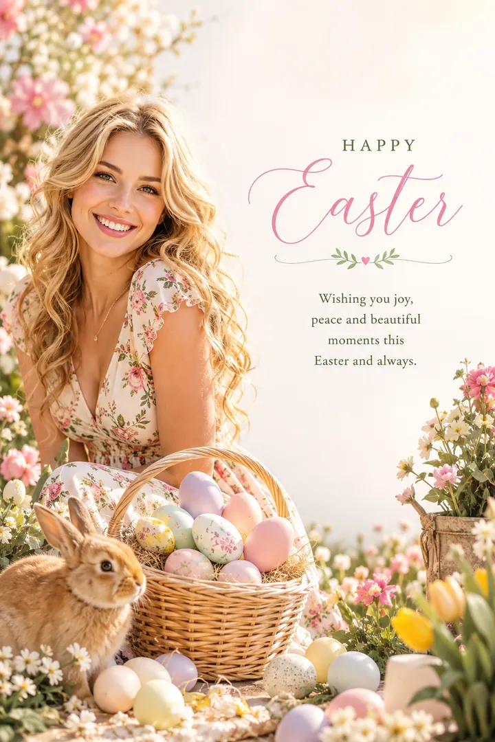 Easter Greeting: AI Easter photo effect example 2