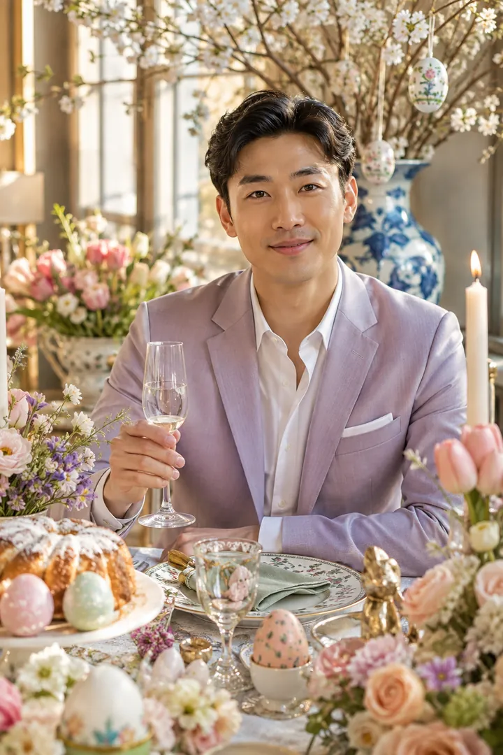 Luxury Easter Table: AI Easter photo effect