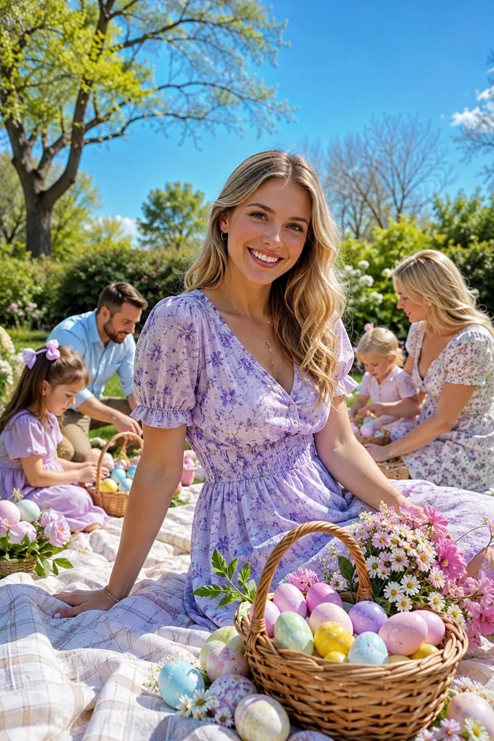 Easter Picnic: AI Easter photo effect example 2