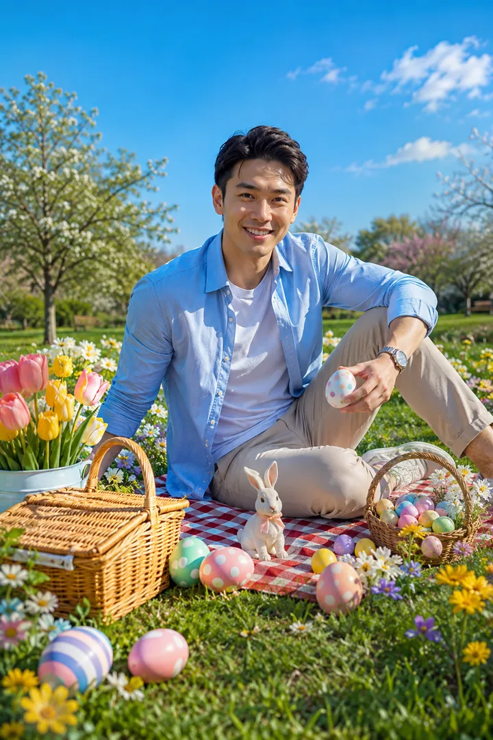 Easter Picnic: AI Easter photo effect