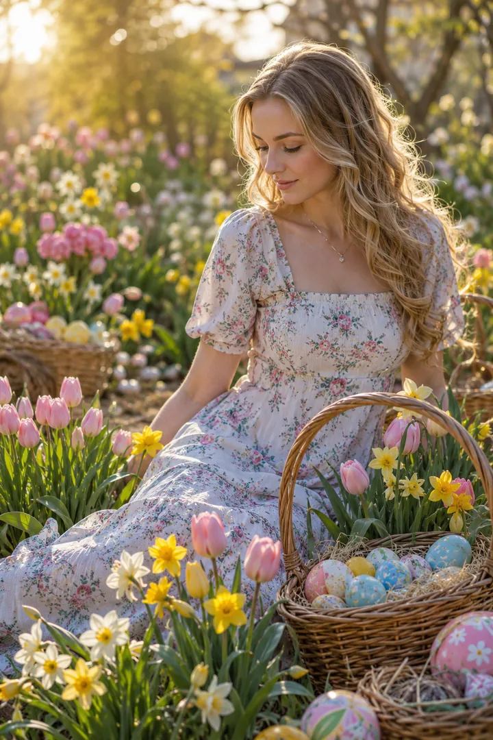 Spring Garden Easter: AI Easter photo effect