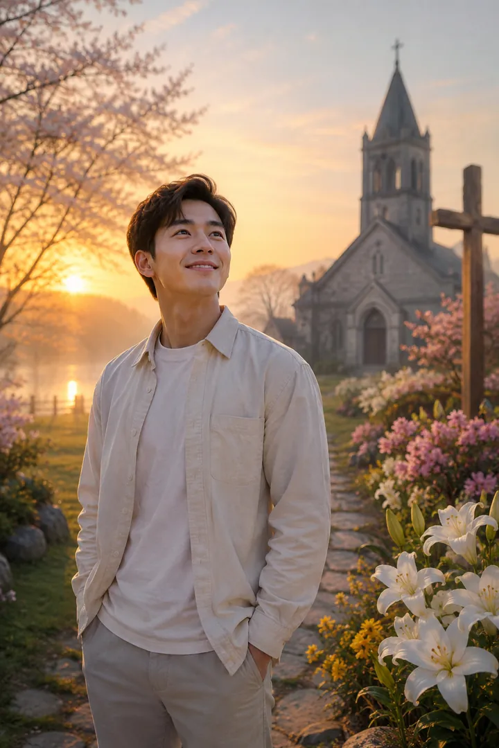 Easter Sunrise: AI Easter photo effect