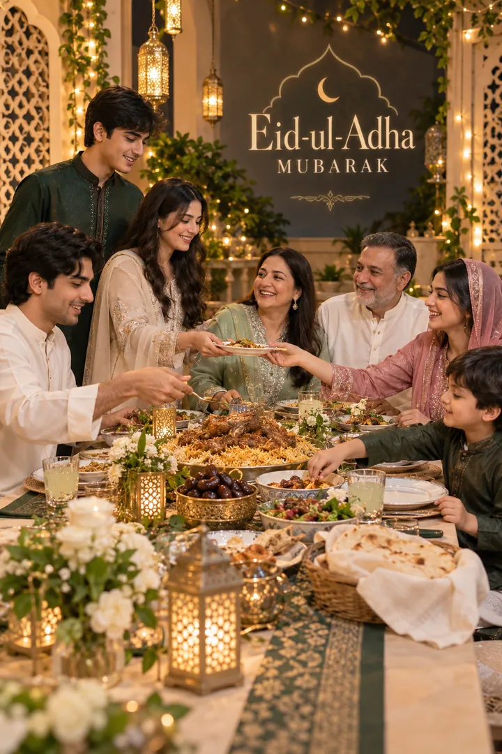 Family Feast Table: AI Eid-ul-Adha photo effect