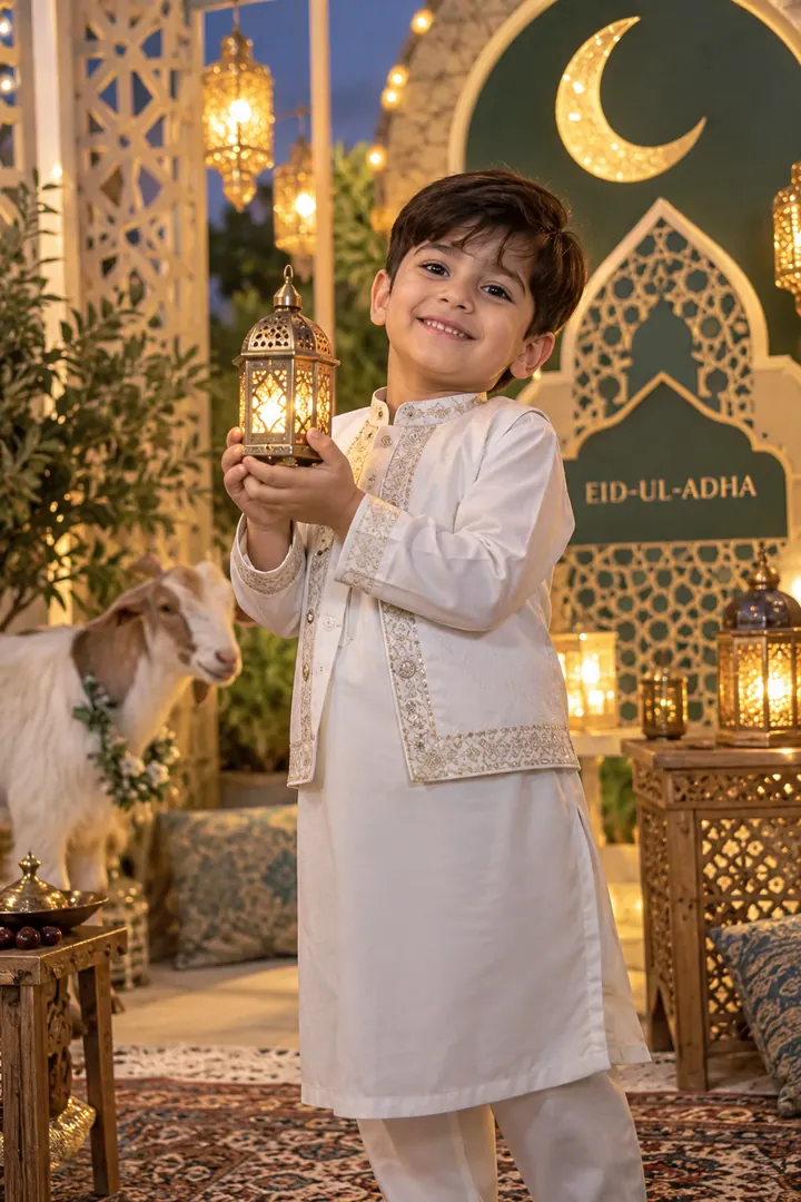 Kids Eid Outfit: AI Eid-ul-Adha photo effect example 2