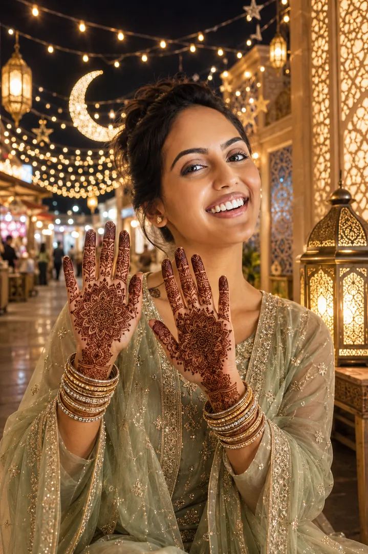Chand Raat Mehndi: AI Eid-ul-Fitr photo effect example 2