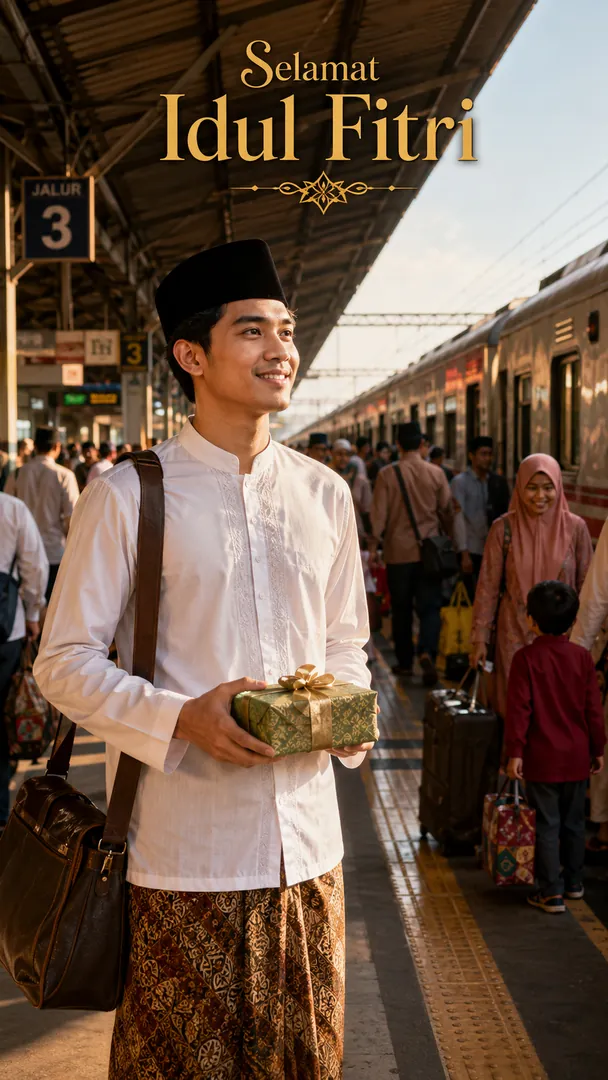 Mudik Homecoming: AI Eid-ul-Fitr photo effect