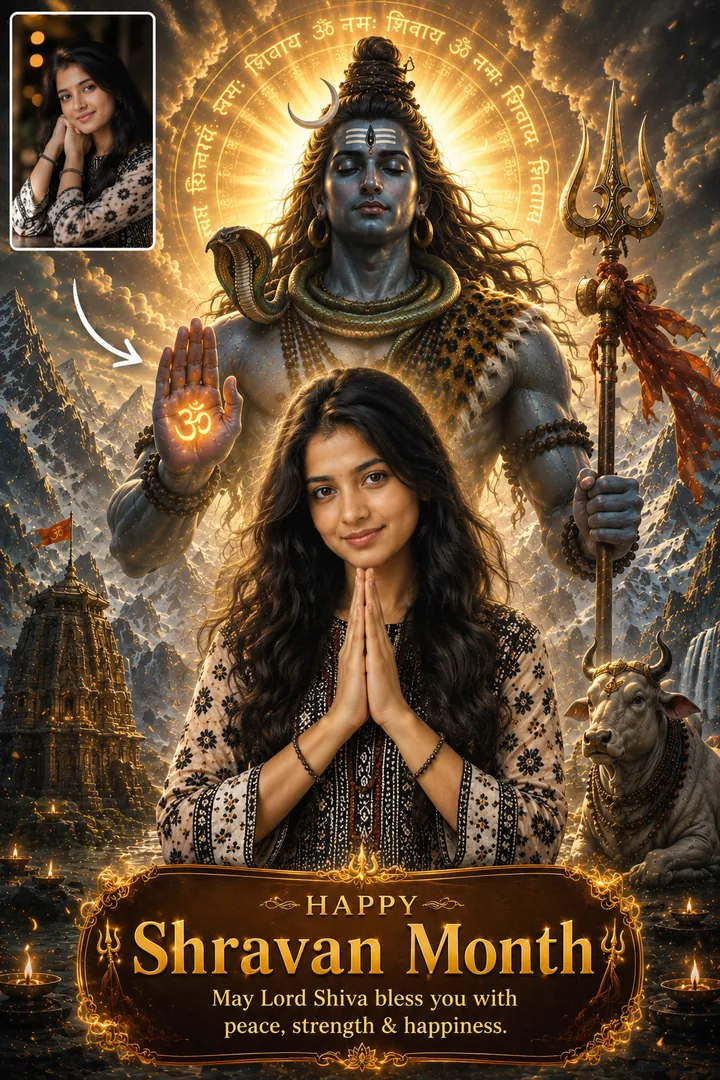 Divine Shiva Blessing: AI Festival Collection photo effect