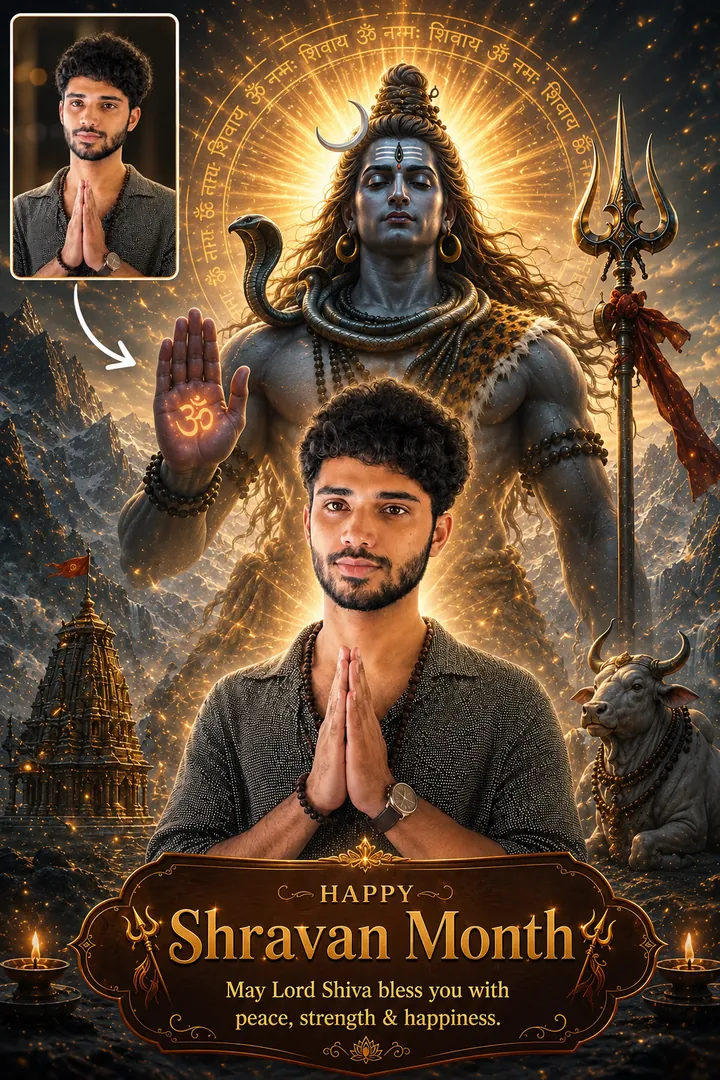 Divine Shiva Blessing: AI Festival Collection photo effect example 2