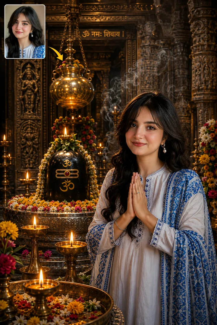 Jyotirlinga Darshan: AI Festival Collection photo effect example 2