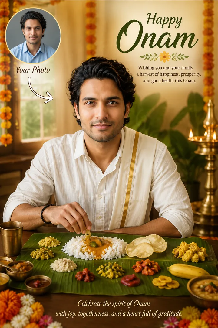 Onam Sadya Feast: AI Festival Collection photo effect