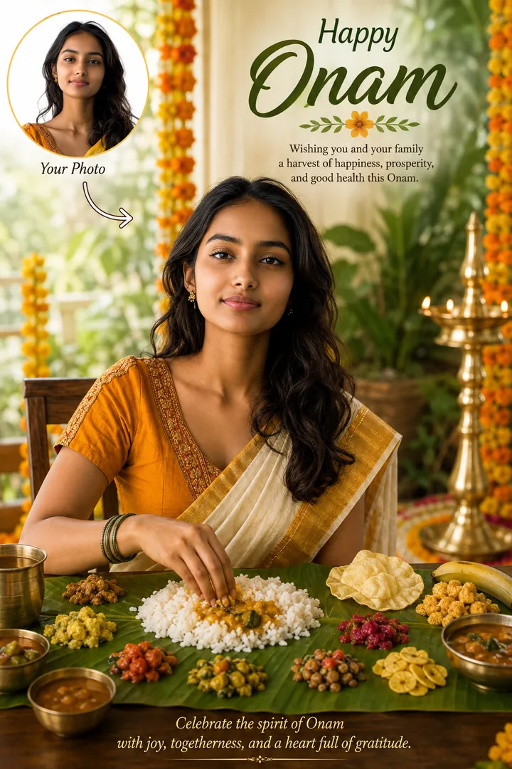 Onam Sadya Feast: AI Festival Collection photo effect example 2