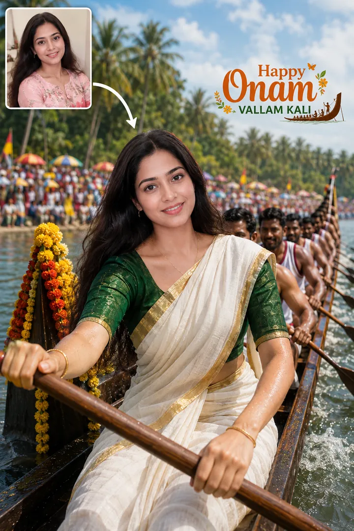 Snake Boat Race Champion: AI Festival Collection photo effect example 2