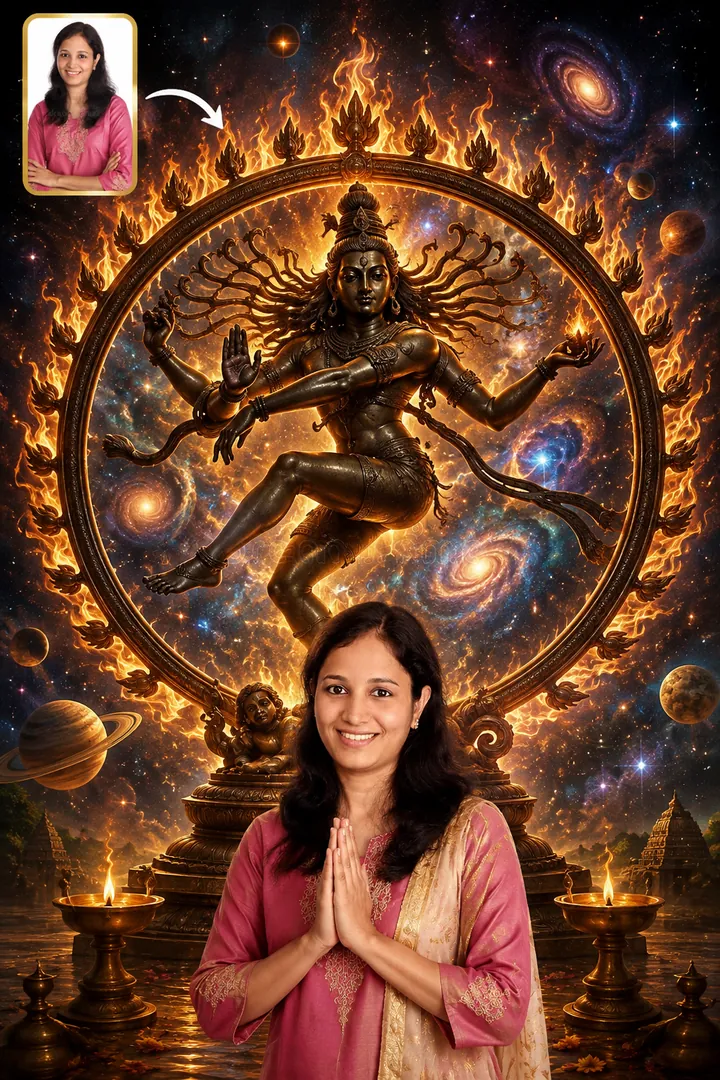 Cosmic Nataraja: AI Festival Collection photo effect example 2