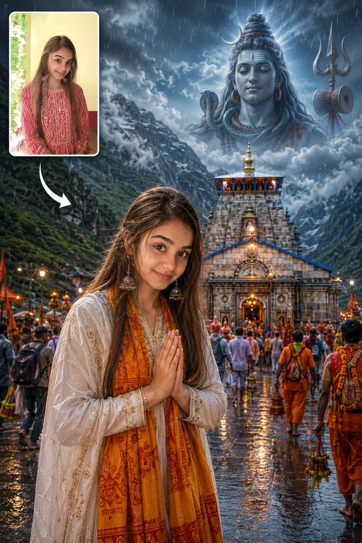 Kedarnath Blessing: AI Festival Collection photo effect example 2