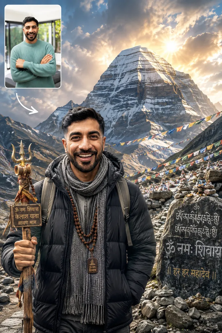Mount Kailash Yatra: AI Festival Collection photo effect