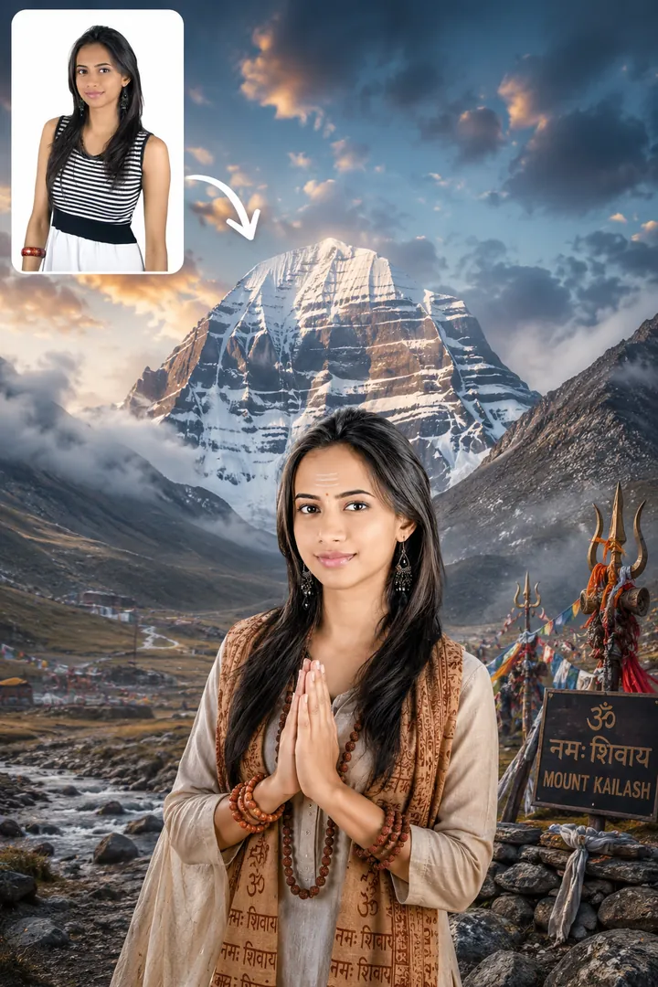 Mount Kailash Yatra: AI Festival Collection photo effect example 2