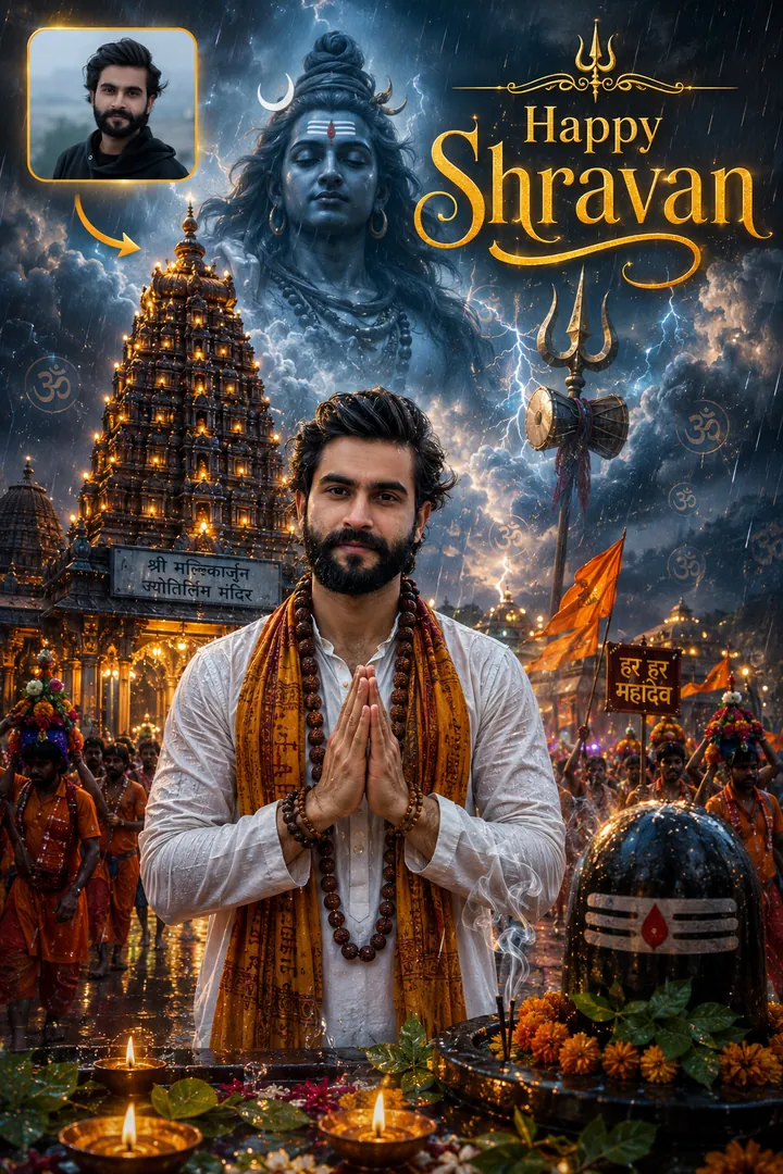 Divine Shravan: AI Festival Collection photo effect example 2