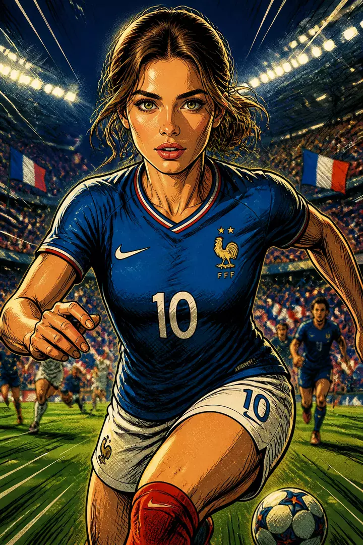 Comic Striker — AI photo example