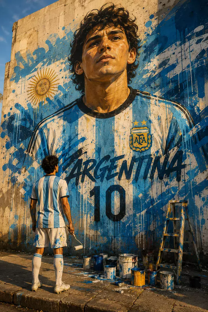 Stadium Mural Poster AI photo example 2