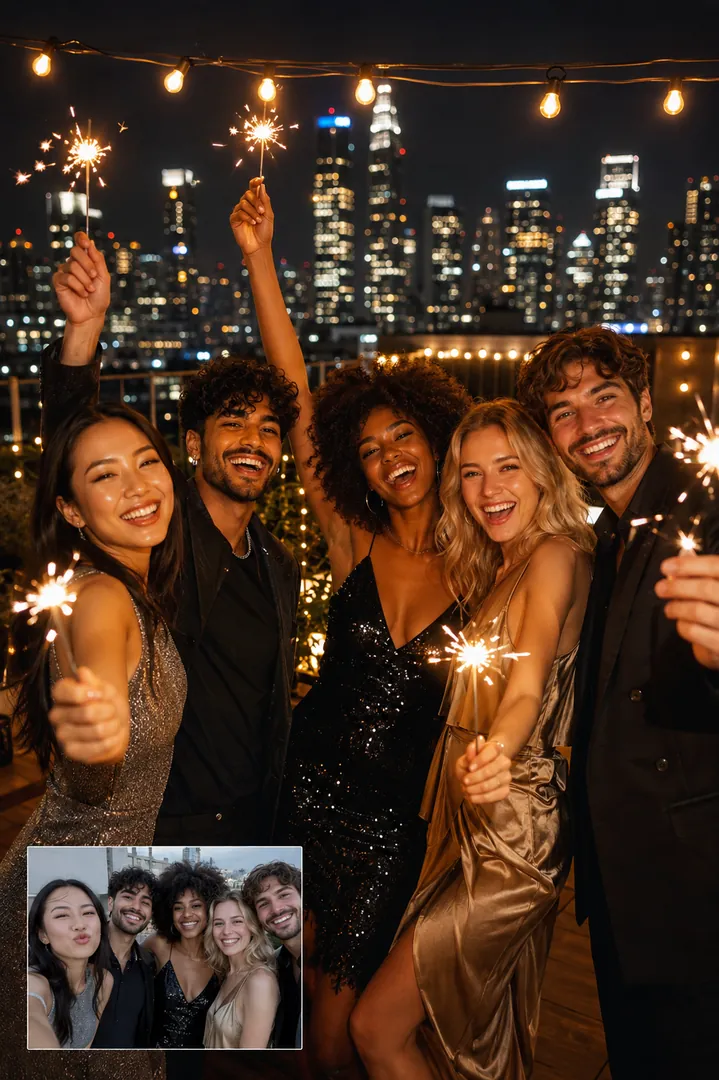 Friends' Night Out — AI photo example