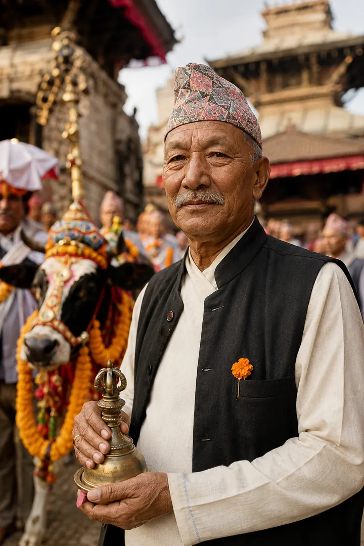 Heritage Portrait: AI Gai Jatra photo effect