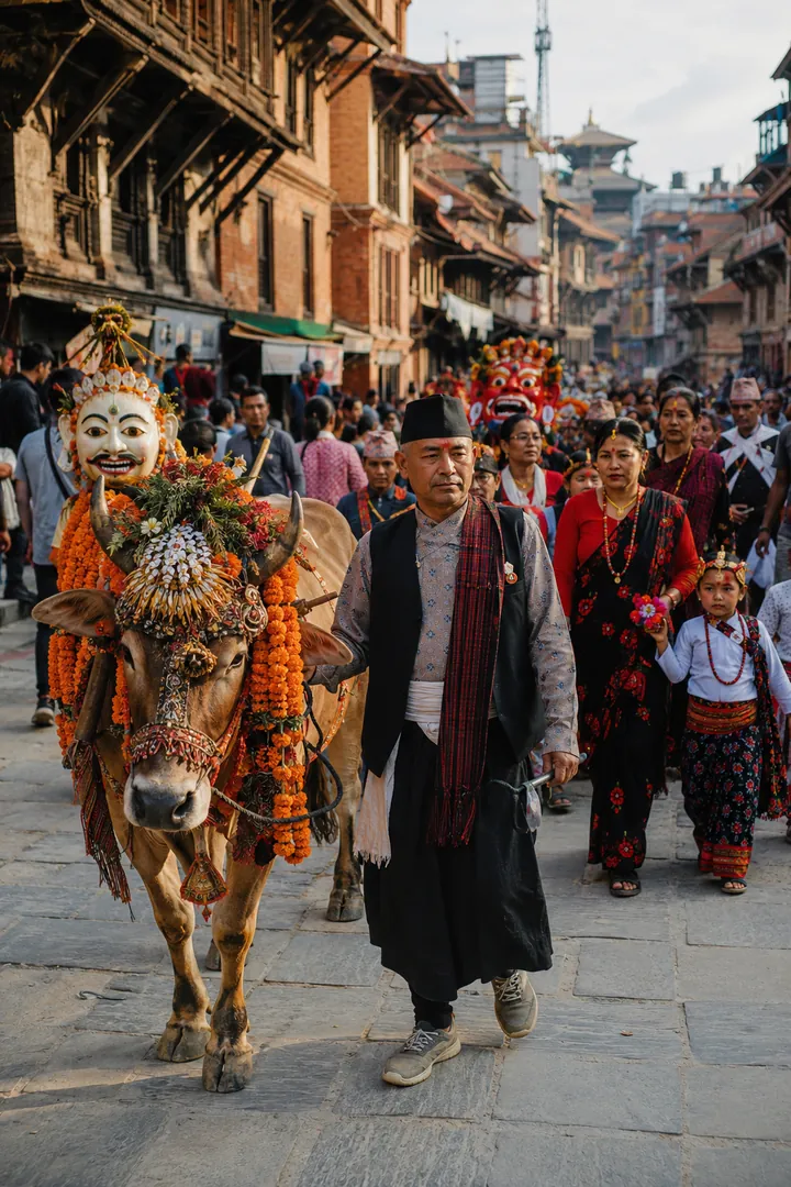 Gai Jatra Procession: AI Gai Jatra photo effect