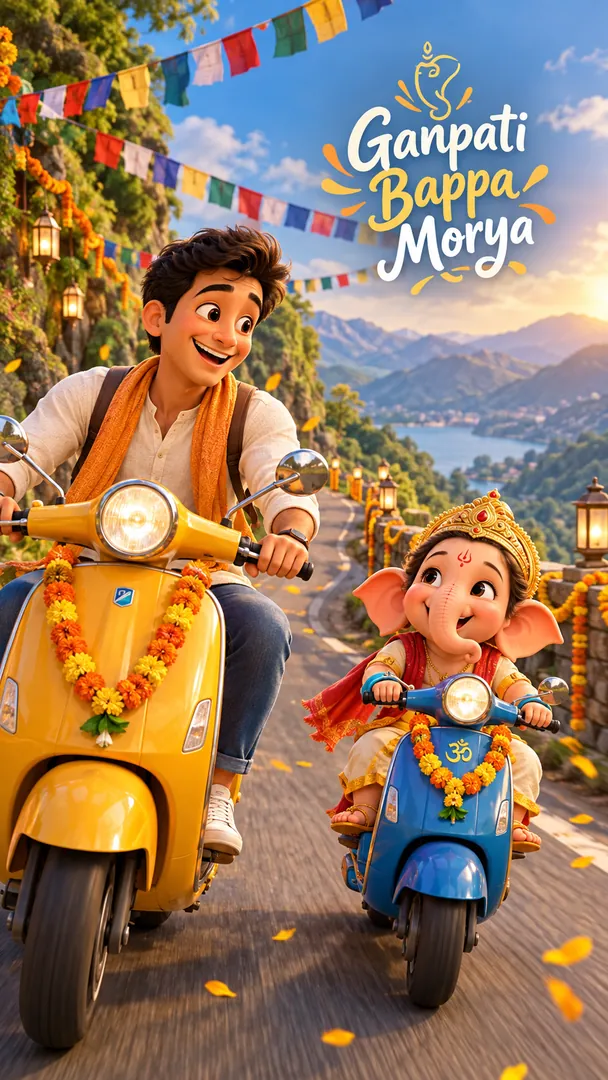 Bappa & Me Cartoon: AI Ganesh Chaturthi photo effect