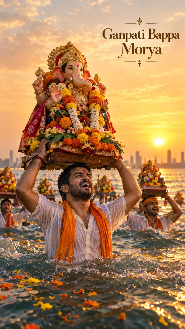 Visarjan Immersion: AI Ganesh Chaturthi photo effect