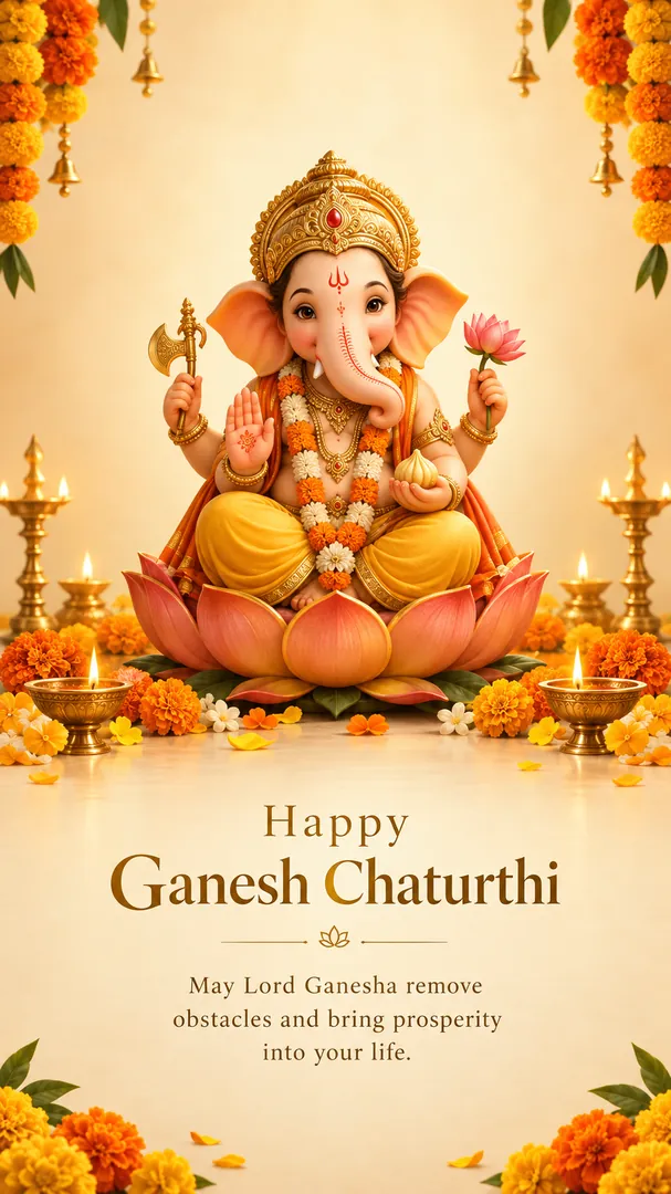 Ganpati Wishing Card: AI Ganesh Chaturthi photo effect
