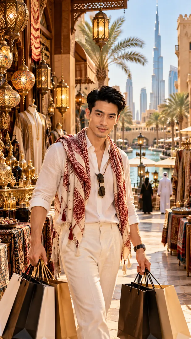 Gulf Shopping Luxury: AI Gulf Modern Lifestyle photo effect example 2
