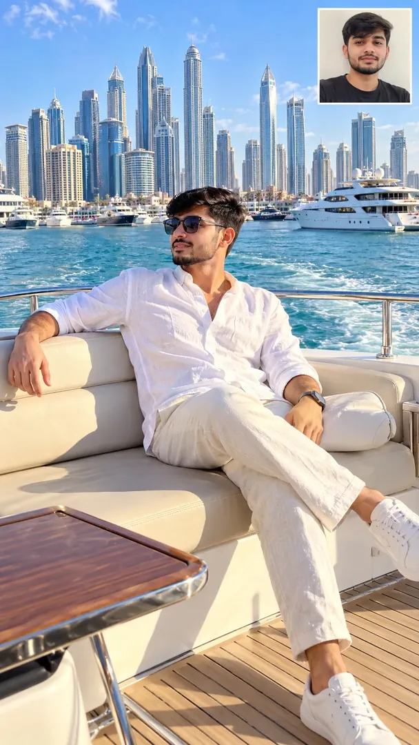 Yacht Deck: AI Gulf Modern Lifestyle photo effect example 2