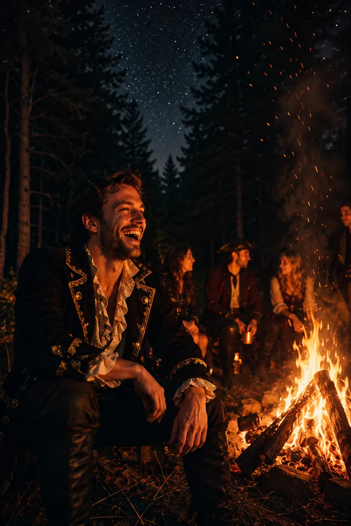 Bonfire Party: AI Halloween photo effect