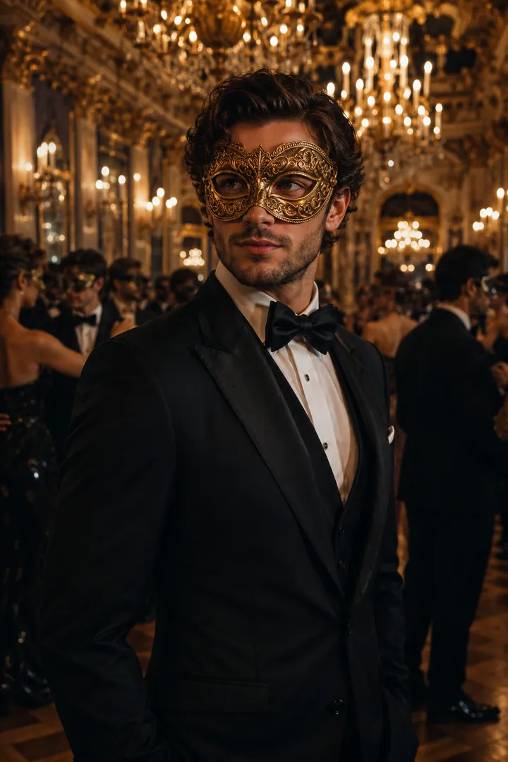 Masquerade Ball: AI Halloween photo effect example 2