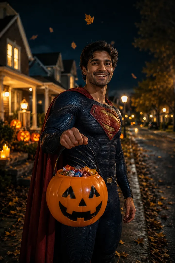 Trick-or-Treat Night: AI Halloween photo effect example 2