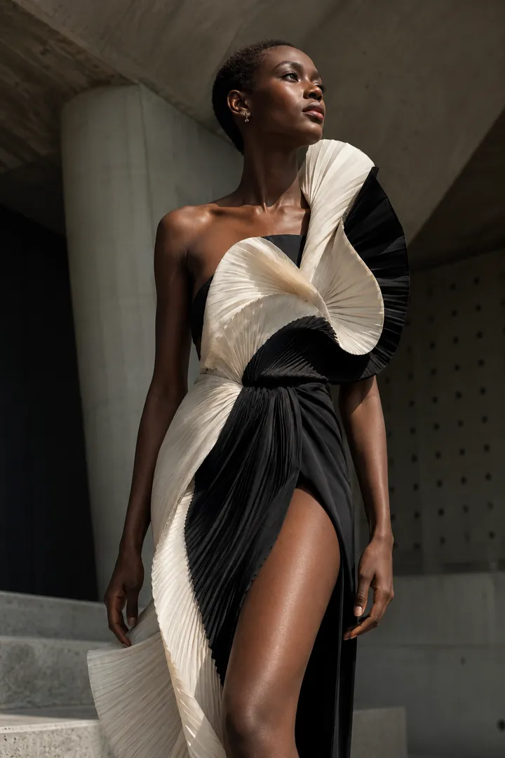 Luxury Fashion Editorial: AI Hollywood & Fashion photo effect