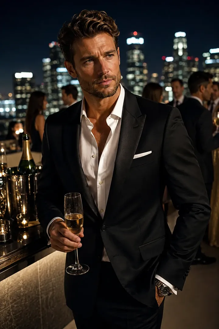 Luxury Hollywood Party: AI Hollywood & Fashion photo effect