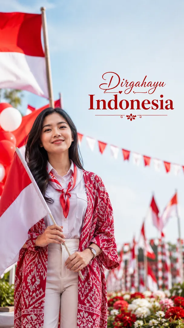 Indonesia Independence Day Wish: AI Indonesia Independence Day photo effect