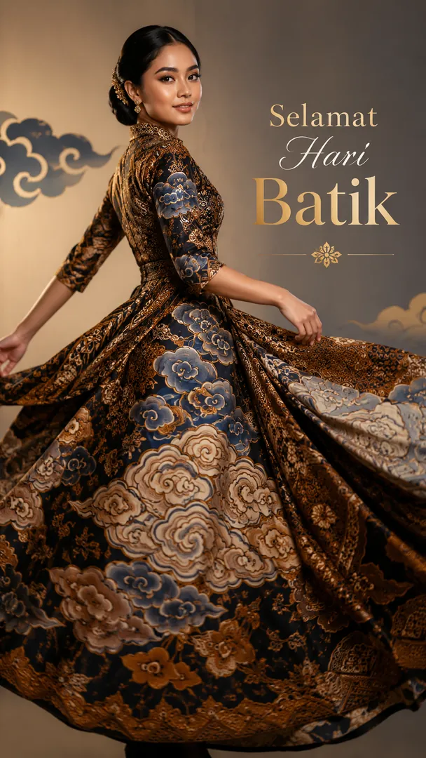 Batik Luxury Look: AI Indonesian Traditional Fashion photo effect