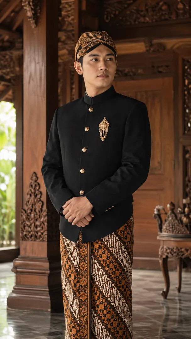 Javanese Beskap: AI Indonesian Traditional Fashion photo effect
