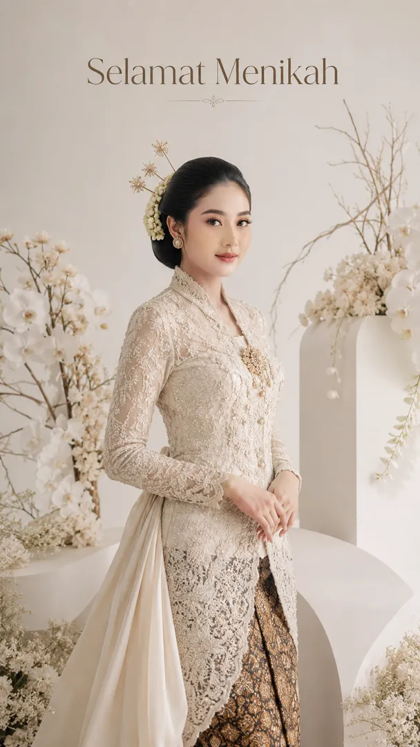 Modern Kebaya Wedding: AI Indonesian Weddings photo effect