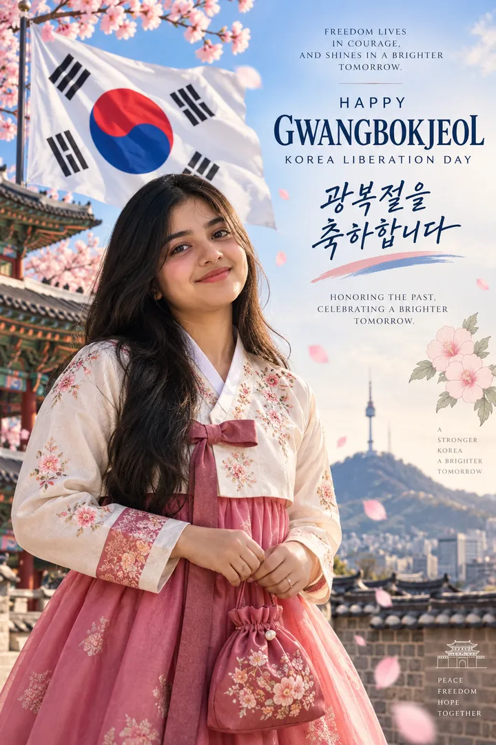 Korea Liberation Day Wish: AI Korea Liberation Day photo effect