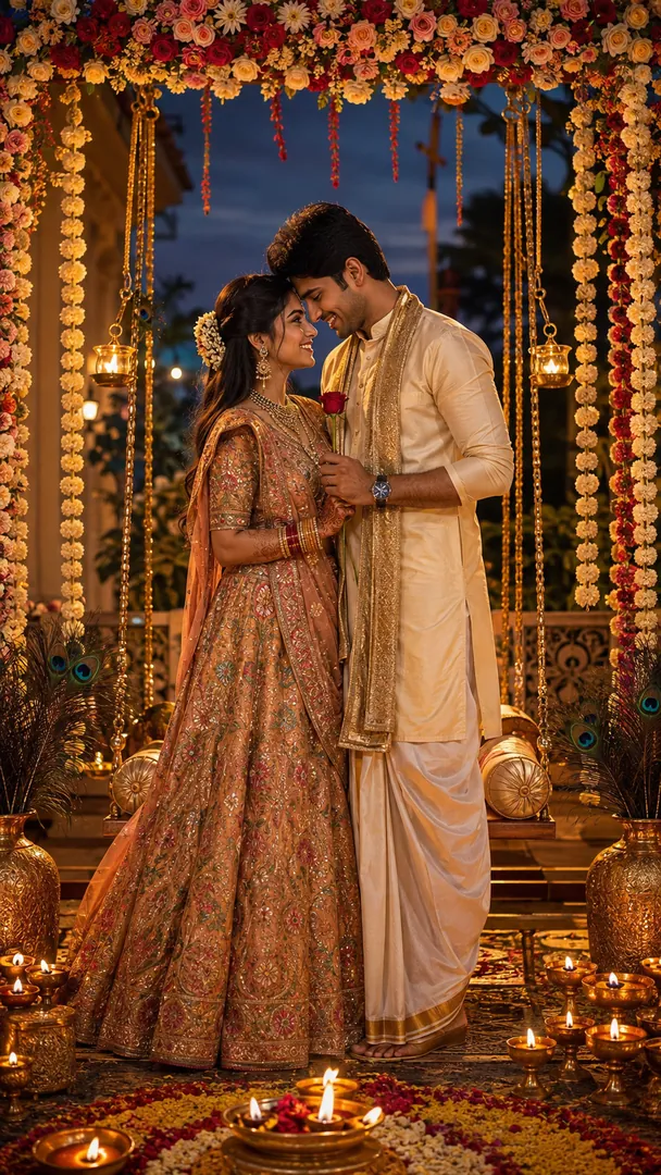 Radha Krishna Couple: AI Krishna Janmashtami photo effect example 2