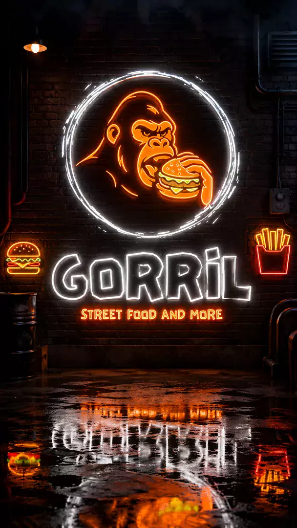 Neon Sign Logo — AI photo example