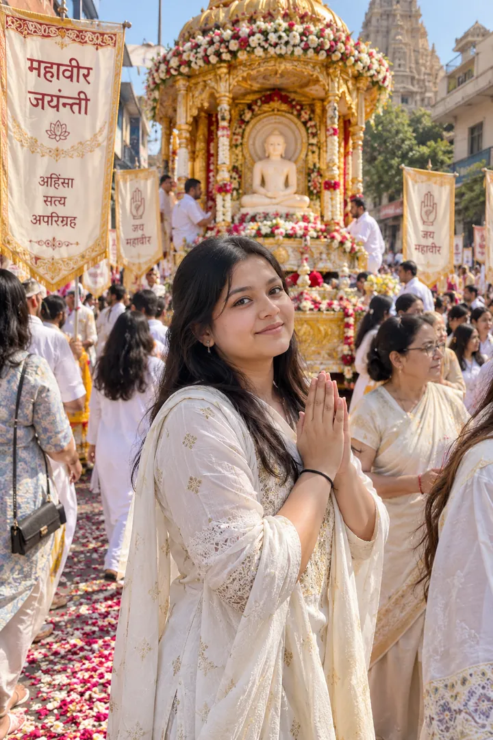 Rath Yatra Procession: AI Mahavir Jayanti photo effect example 2