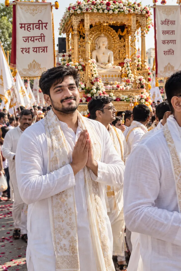 Rath Yatra Procession: AI Mahavir Jayanti photo effect