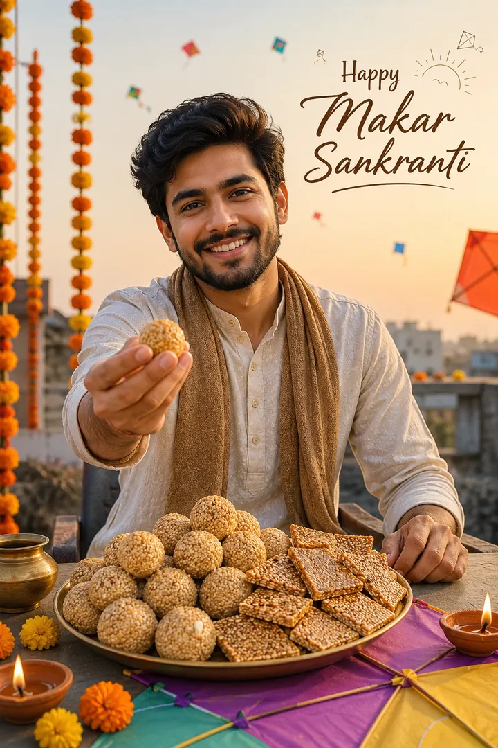 Til-Gud Portrait: AI Makar Sankranti photo effect