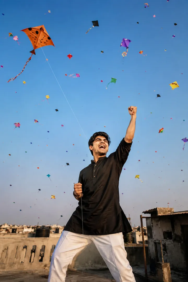 Kite Sky Festival: AI Makar Sankranti photo effect