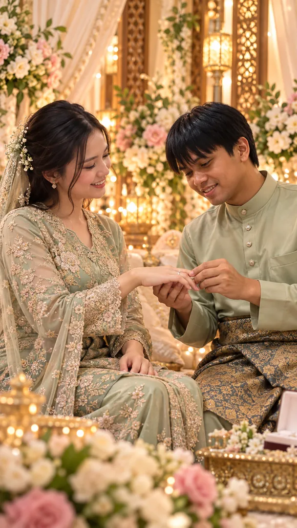 Malaysian Engagement Portrait: AI Malaysia photo effect