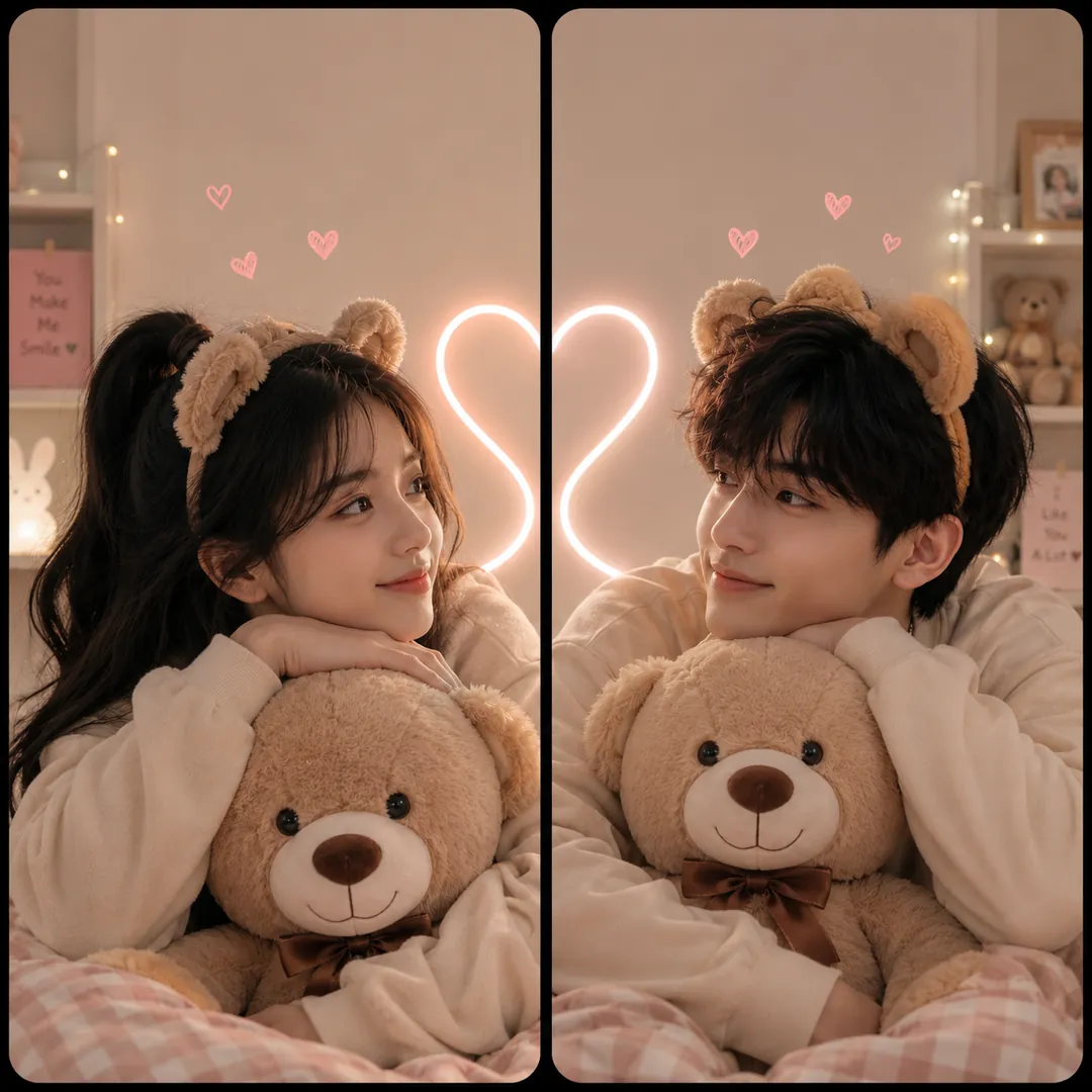 Cute Pairs AI photo example 2