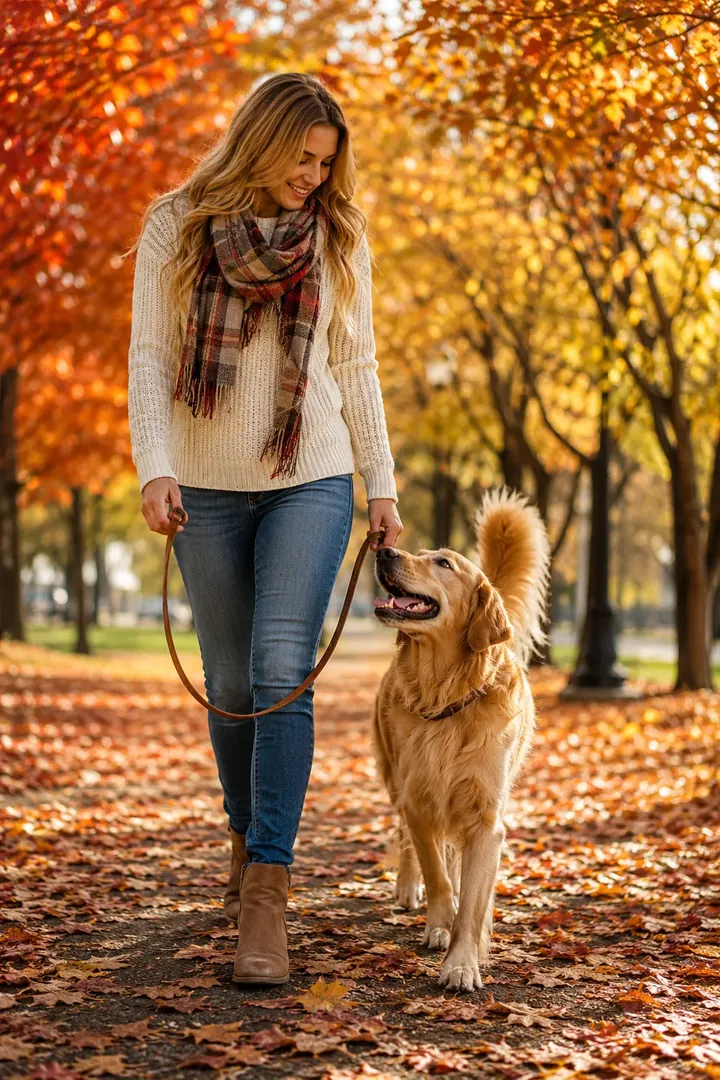 Autumn Walk: AI Me & My Pet photo effect example 2